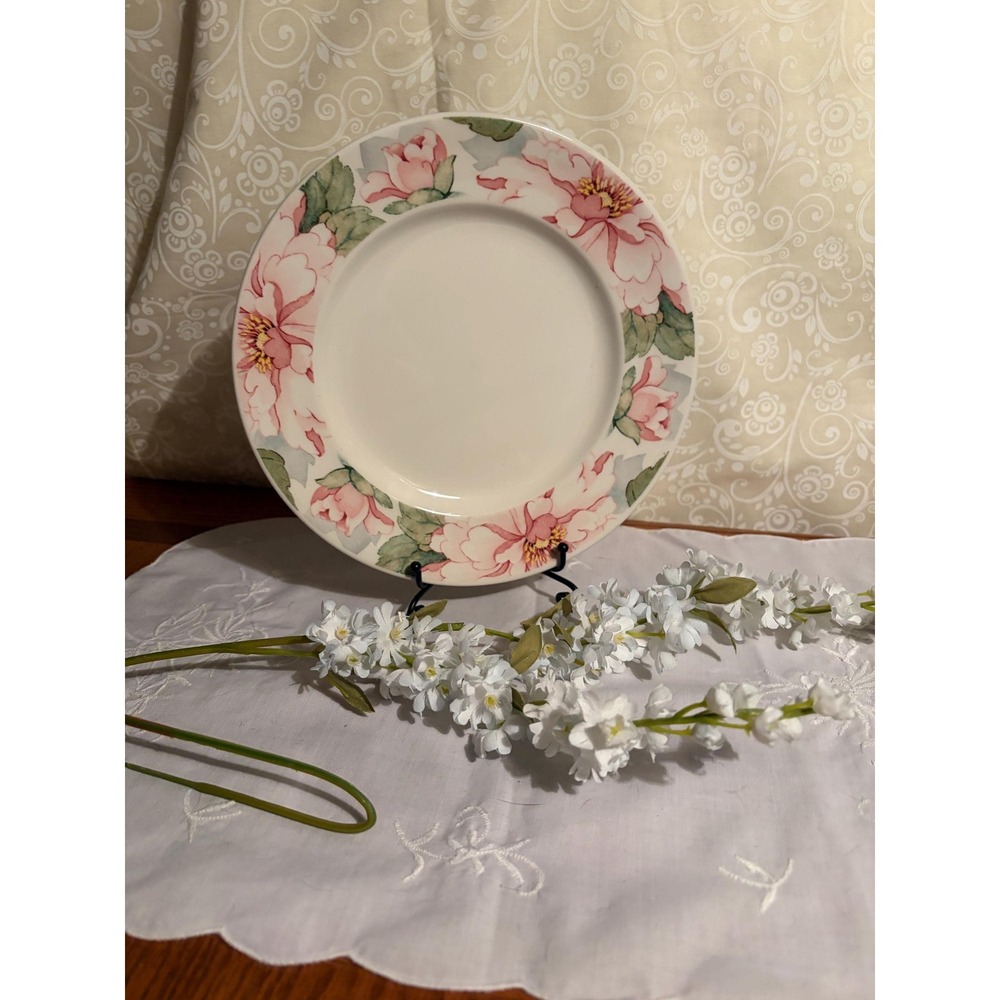 Johnson Brothers Katherine Plate - Pink Magnolia Floral English Ironstone - Picture 3 of 6